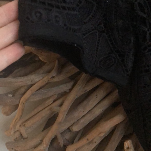 SUNDANCE: Black Crochet Top with cami - Picture 13 of 14